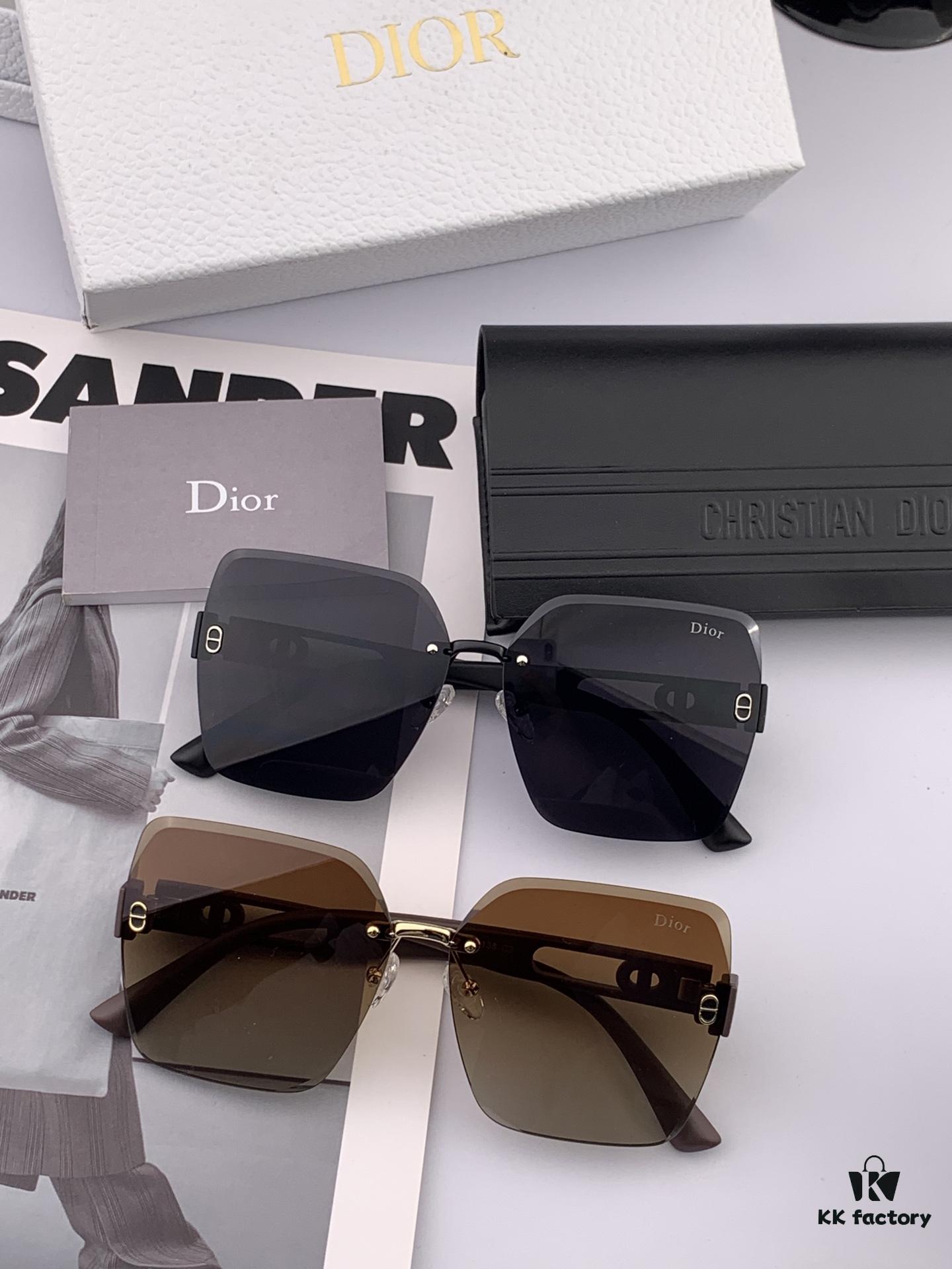 DIOR 2025 Spring New Arrival Trendy Fashion Square Frame Sunglasses High-Quality Comfortable Fit Influencer Style Women's HD Sunglasses 🕶️ High-Quality TR Frame Model: CD9770