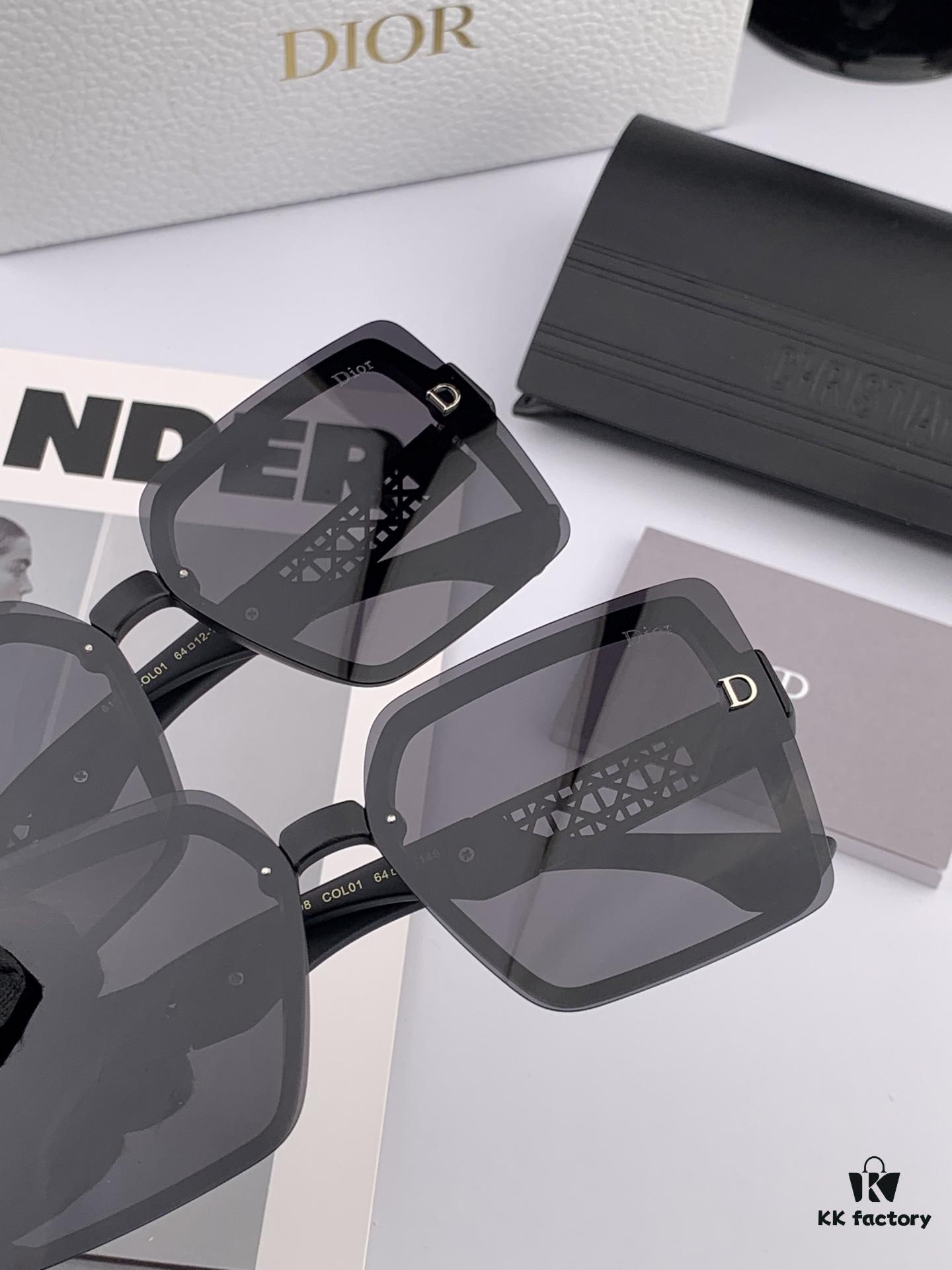 【DIOR】2025 Spring New Arrival Trendy Fashion Square Polarized Sunglasses High-Quality Comfortable Wearable Influencer Popular Style Women's HD Thickened Polarized Sunglasses 🕶️ High-Quality TR Frame Model: CD1086