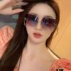 DIOR 2025 New Women's Square Sunglasses, Driving Sunglasses, New Lightweight Metal Rimless Sunglasses, Stylish and Elegant, Comfortable and Light