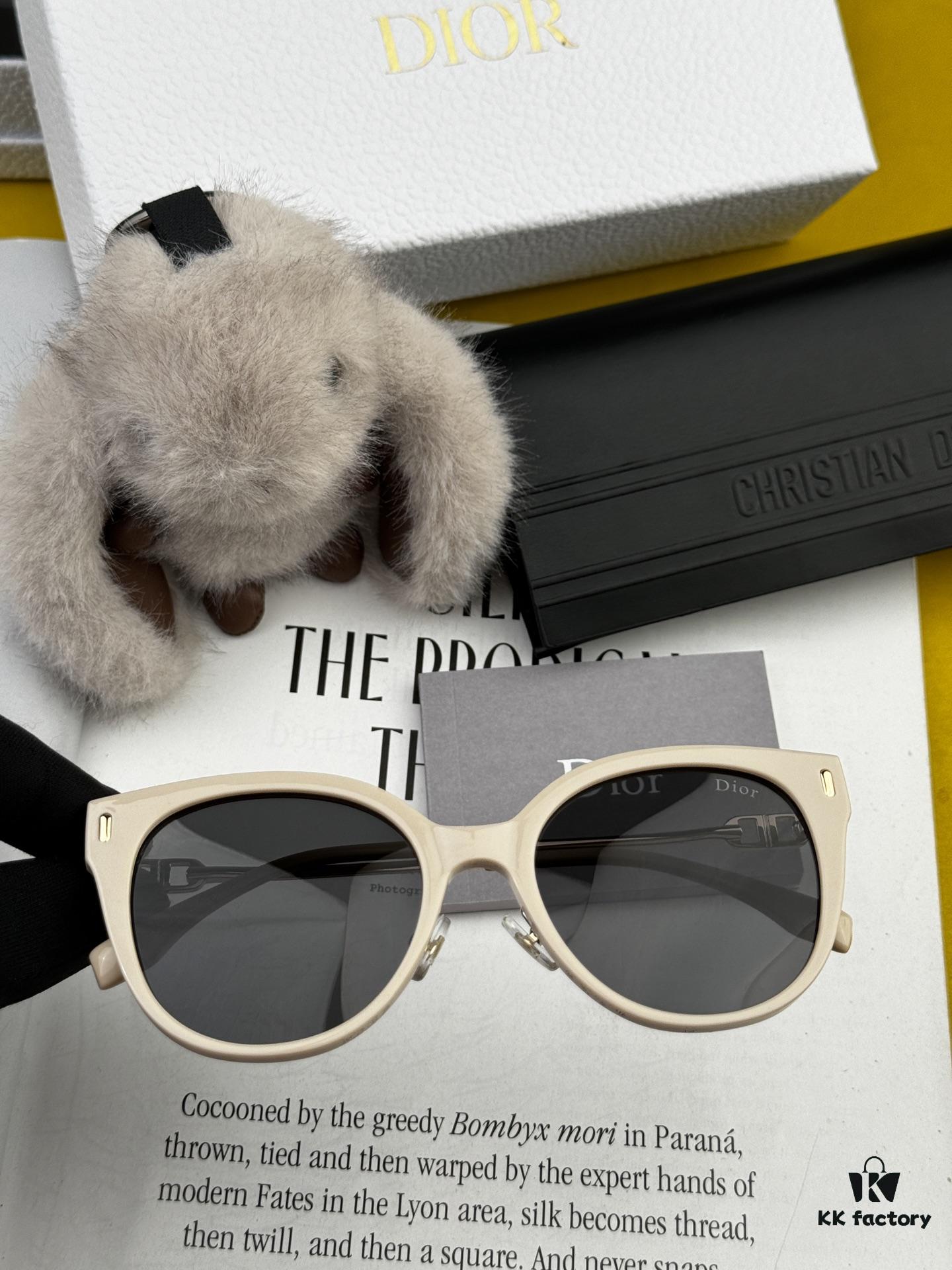 DIOR 2025 Spring New Arrival Trendy Best-Selling Fashion Round Frame Polarized Sunglasses, High-Quality Comfortable Wear, Influencer Popular Style for Women, HD Thickened Polarized Sunglasses 🕶️ High-Quality TR Frame Model: CD6906