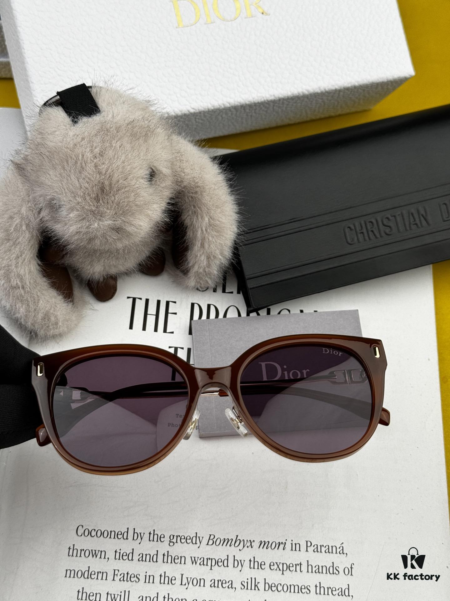 DIOR 2025 Spring New Arrival Trendy Best-Selling Fashion Round Frame Polarized Sunglasses, High-Quality Comfortable Wear, Influencer Popular Style for Women, HD Thickened Polarized Sunglasses 🕶️ High-Quality TR Frame Model: CD6906