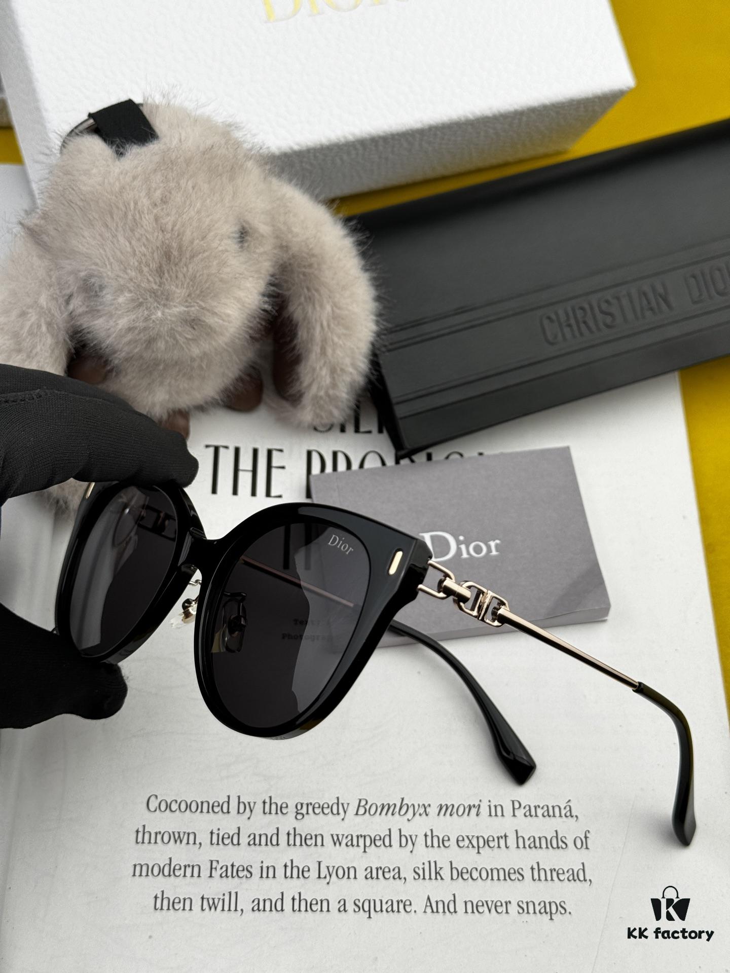 DIOR 2025 Spring New Arrival Trendy Best-Selling Fashion Round Frame Polarized Sunglasses, High-Quality Comfortable Wear, Influencer Popular Style for Women, HD Thickened Polarized Sunglasses 🕶️ High-Quality TR Frame Model: CD6906