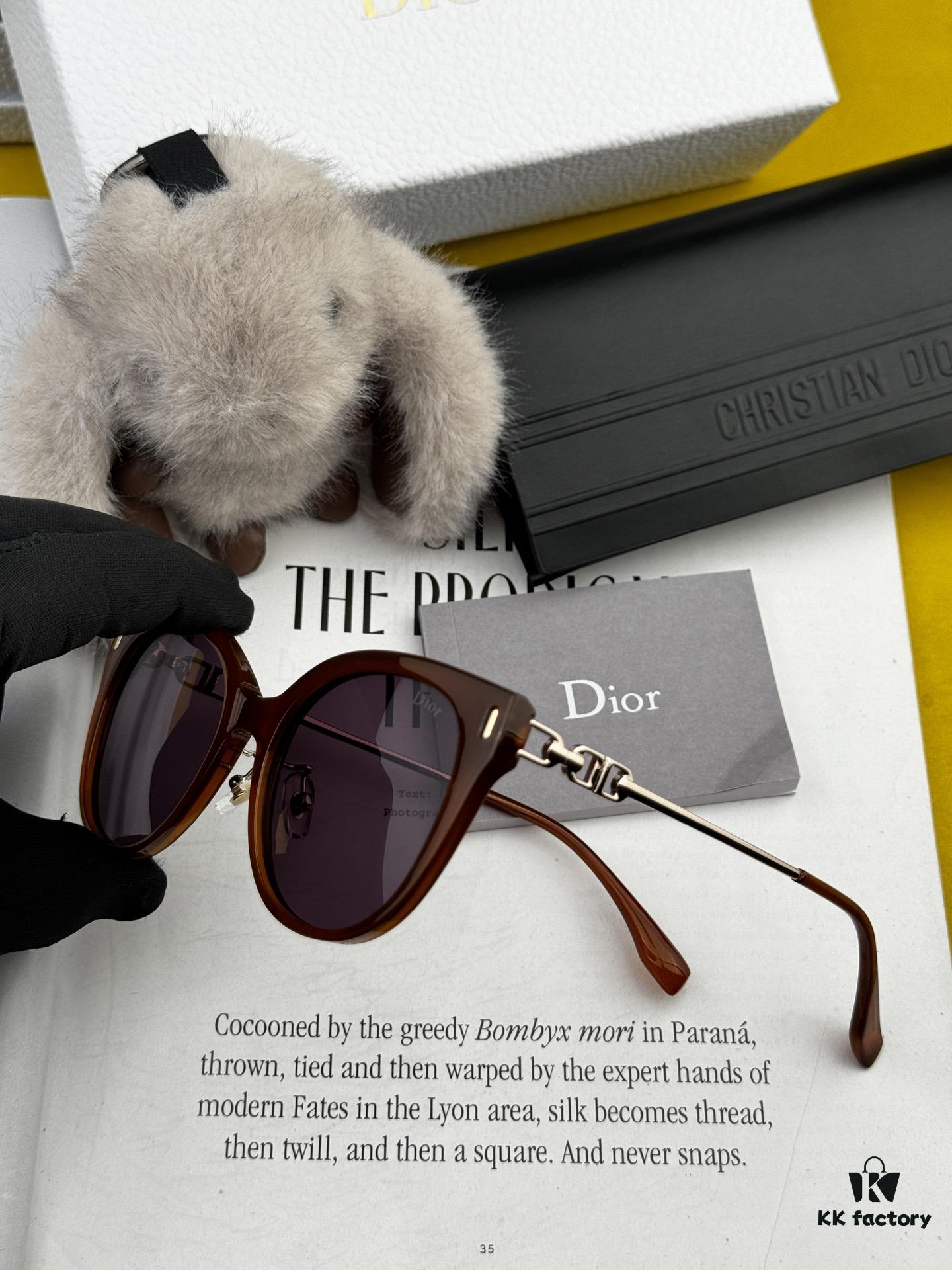 DIOR 2025 Spring New Arrival Trendy Best-Selling Fashion Round Frame Polarized Sunglasses, High-Quality Comfortable Wear, Influencer Popular Style for Women, HD Thickened Polarized Sunglasses 🕶️ High-Quality TR Frame Model: CD6906