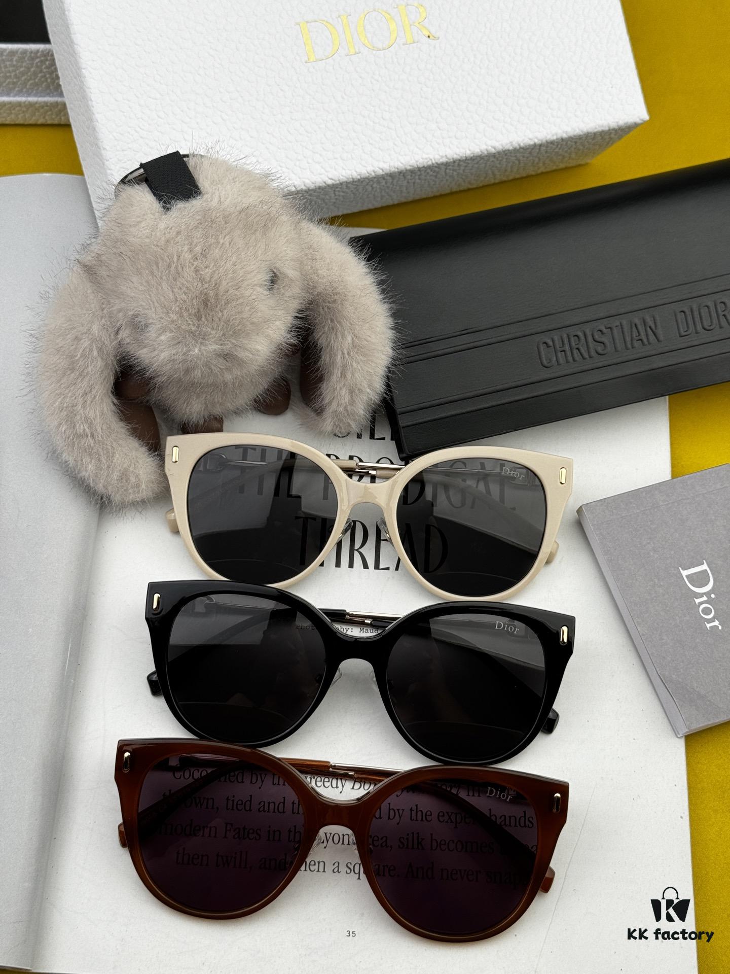 DIOR 2025 Spring New Arrival Trendy Best-Selling Fashion Round Frame Polarized Sunglasses, High-Quality Comfortable Wear, Influencer Popular Style for Women, HD Thickened Polarized Sunglasses 🕶️ High-Quality TR Frame Model: CD6906