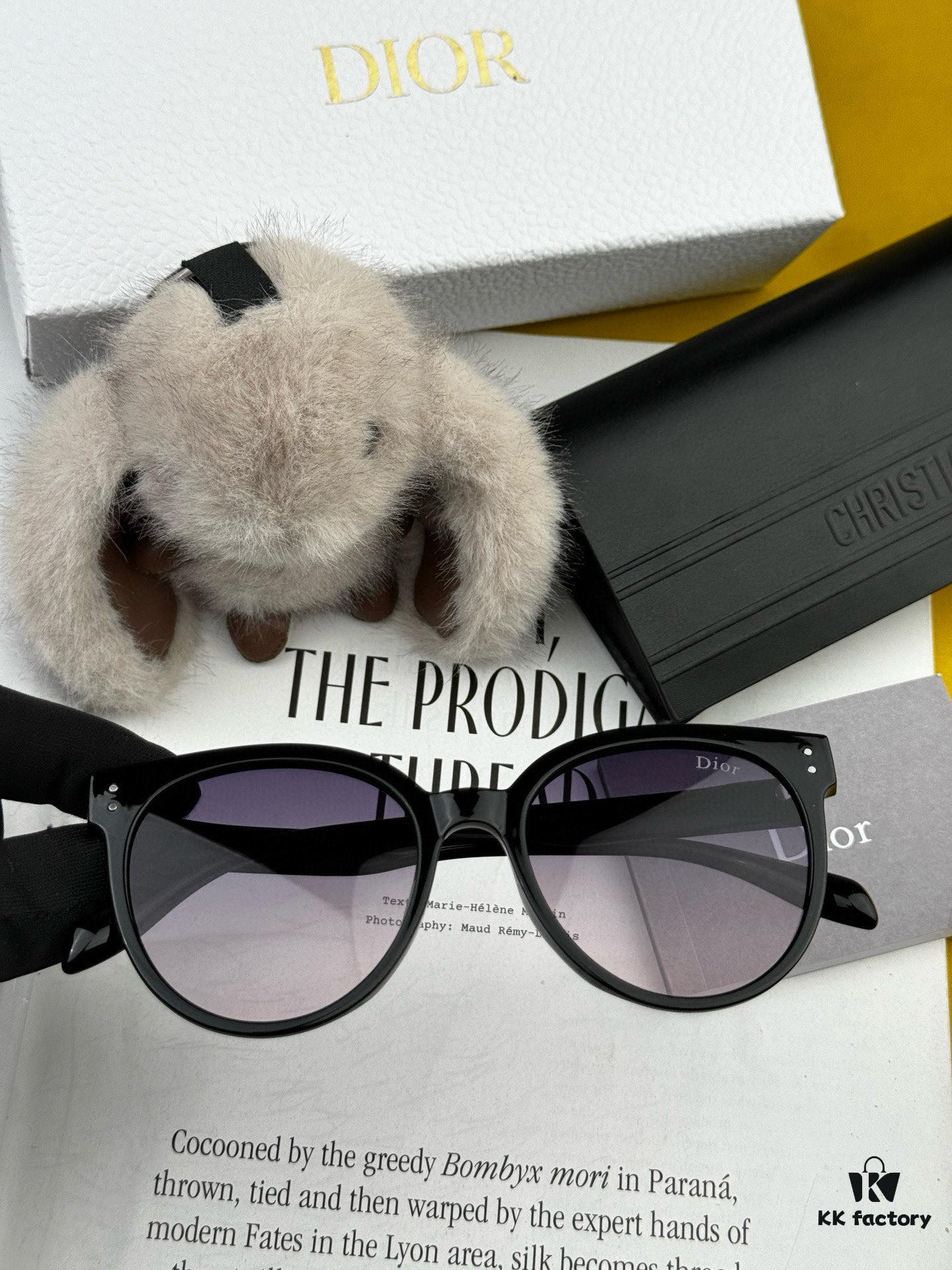 【DIOR】2025 Spring New Arrival Trendy Best-Selling Fashion Round Frame Polarized Sunglasses High Quality Comfortable Fit Influencer Favorite Model: D5106