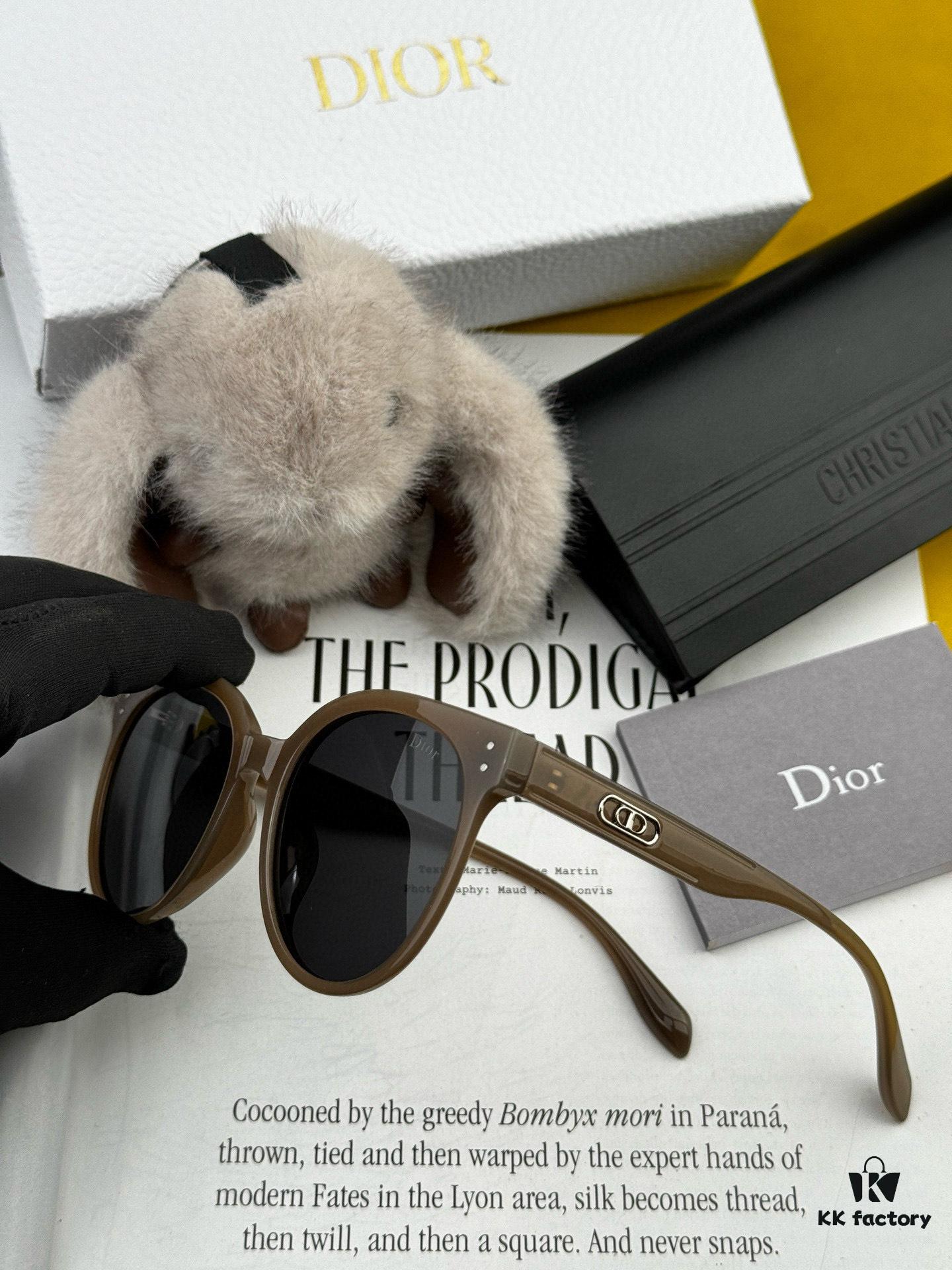 【DIOR】2025 Spring New Arrival Trendy Best-Selling Fashion Round Frame Polarized Sunglasses High Quality Comfortable Fit Influencer Favorite Model: D5106