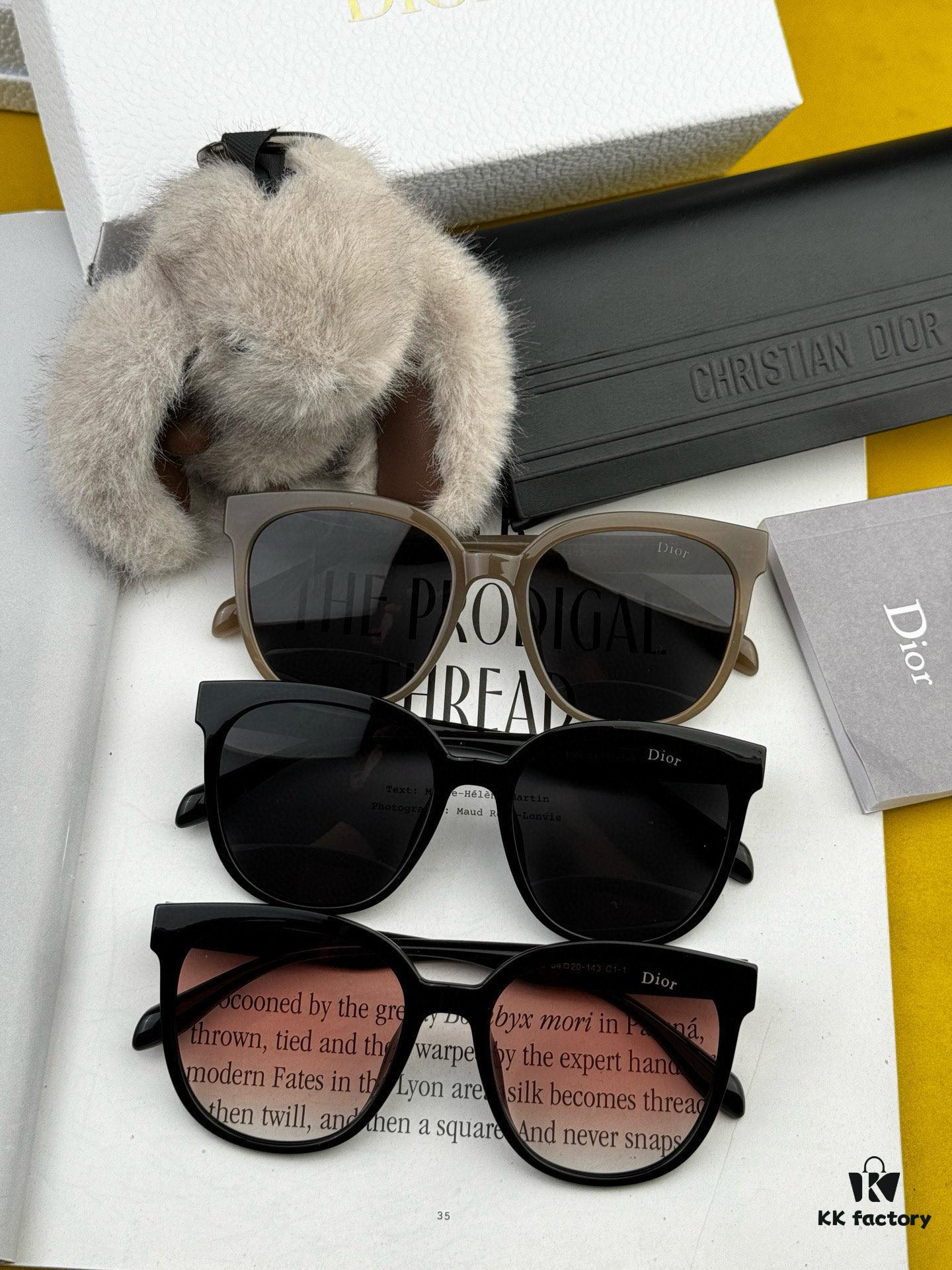 【DIOR - Dior】2025 Spring New Arrival Trendy Best-Selling Fashion Round Frame Polarized Sunglasses High Quality Comfortable Wear Influencer Favorite Sunglasses Model: D6106 Eyewear