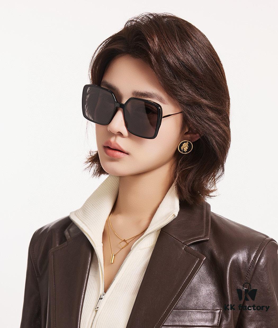 【DIOR - Dior】2025 Spring New Arrival Trendy Fashion Square Polarized Sunglasses High-Quality Comfortable Fit Influencer Favorite Women's HD Polarized Sunglasses 🕶️ High-Quality TR Frame Model: CD2315