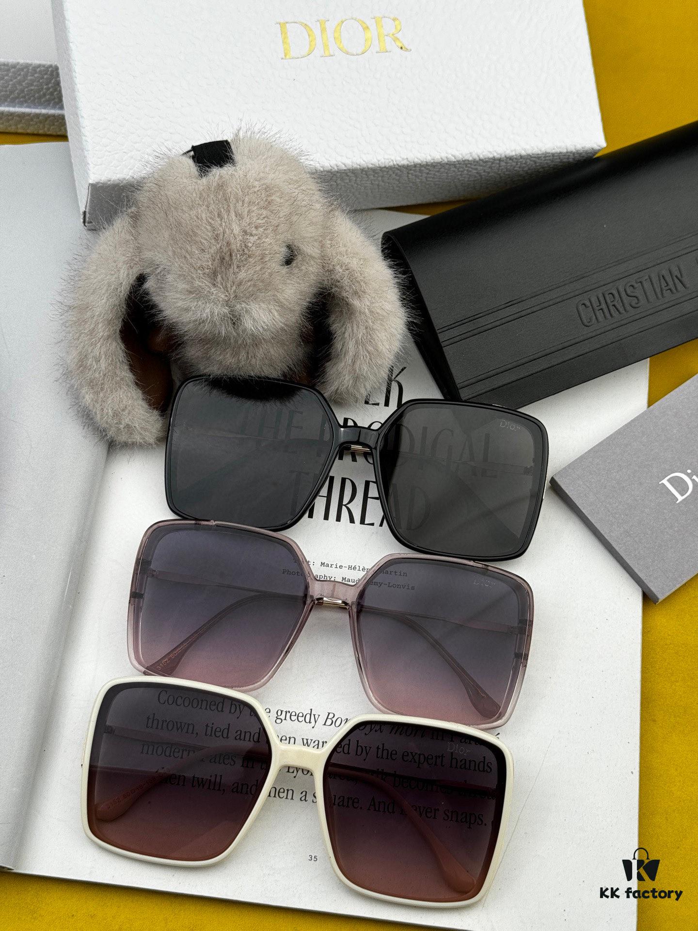 【DIOR - Dior】2025 Spring New Arrival Trendy Fashion Square Polarized Sunglasses High-Quality Comfortable Fit Influencer Favorite Women's HD Polarized Sunglasses 🕶️ High-Quality TR Frame Model: CD2315