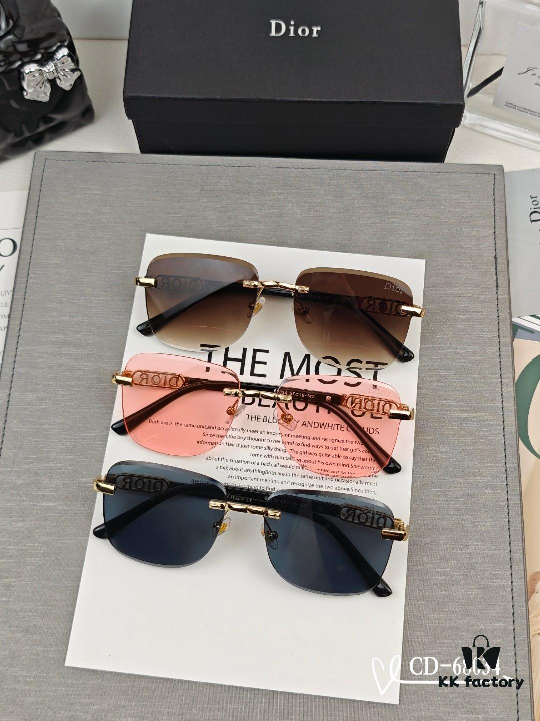 Dior - French Luxury Brand Unisex Sunglasses Model 68034 with Polarized Lenses