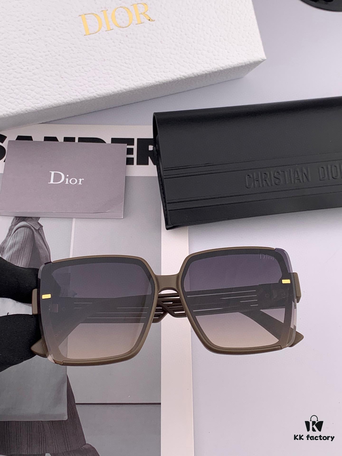 DIOR Sunglasses 2025 Spring New Arrival Trendy Fashion Square Polarized Sunglasses High-Quality Comfortable Fit Influencer Style Women's HD Nylon Sunglasses 🕶️ High-Quality TR Frame Model: CD7780