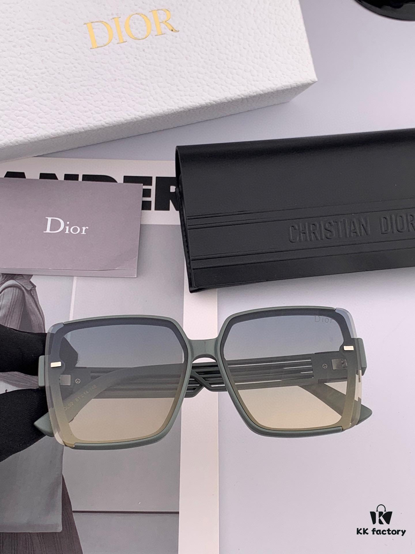 DIOR Sunglasses 2025 Spring New Arrival Trendy Fashion Square Polarized Sunglasses High-Quality Comfortable Fit Influencer Style Women's HD Nylon Sunglasses 🕶️ High-Quality TR Frame Model: CD7780