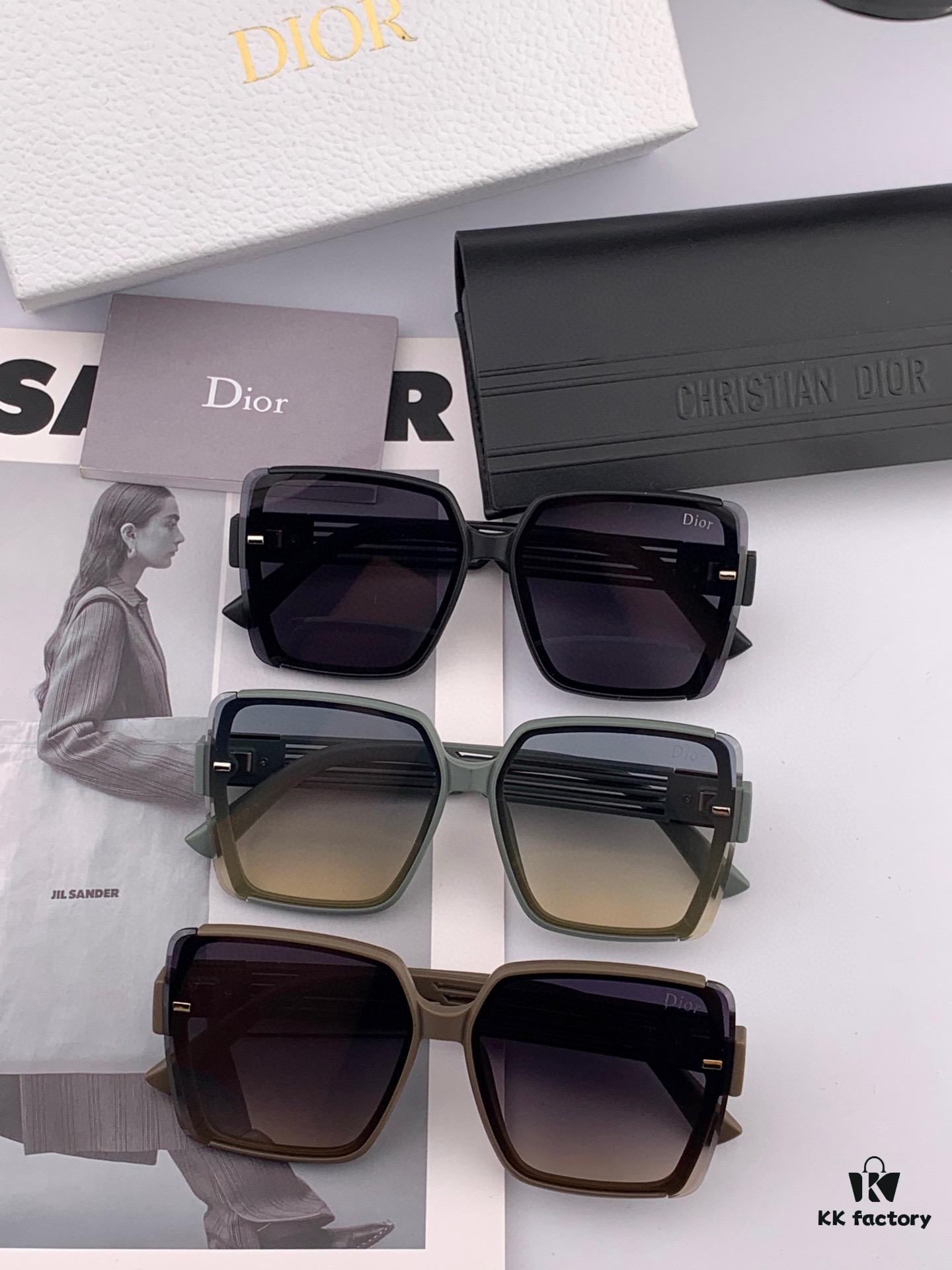 DIOR Sunglasses 2025 Spring New Arrival Trendy Fashion Square Polarized Sunglasses High-Quality Comfortable Fit Influencer Style Women's HD Nylon Sunglasses 🕶️ High-Quality TR Frame Model: CD7780
