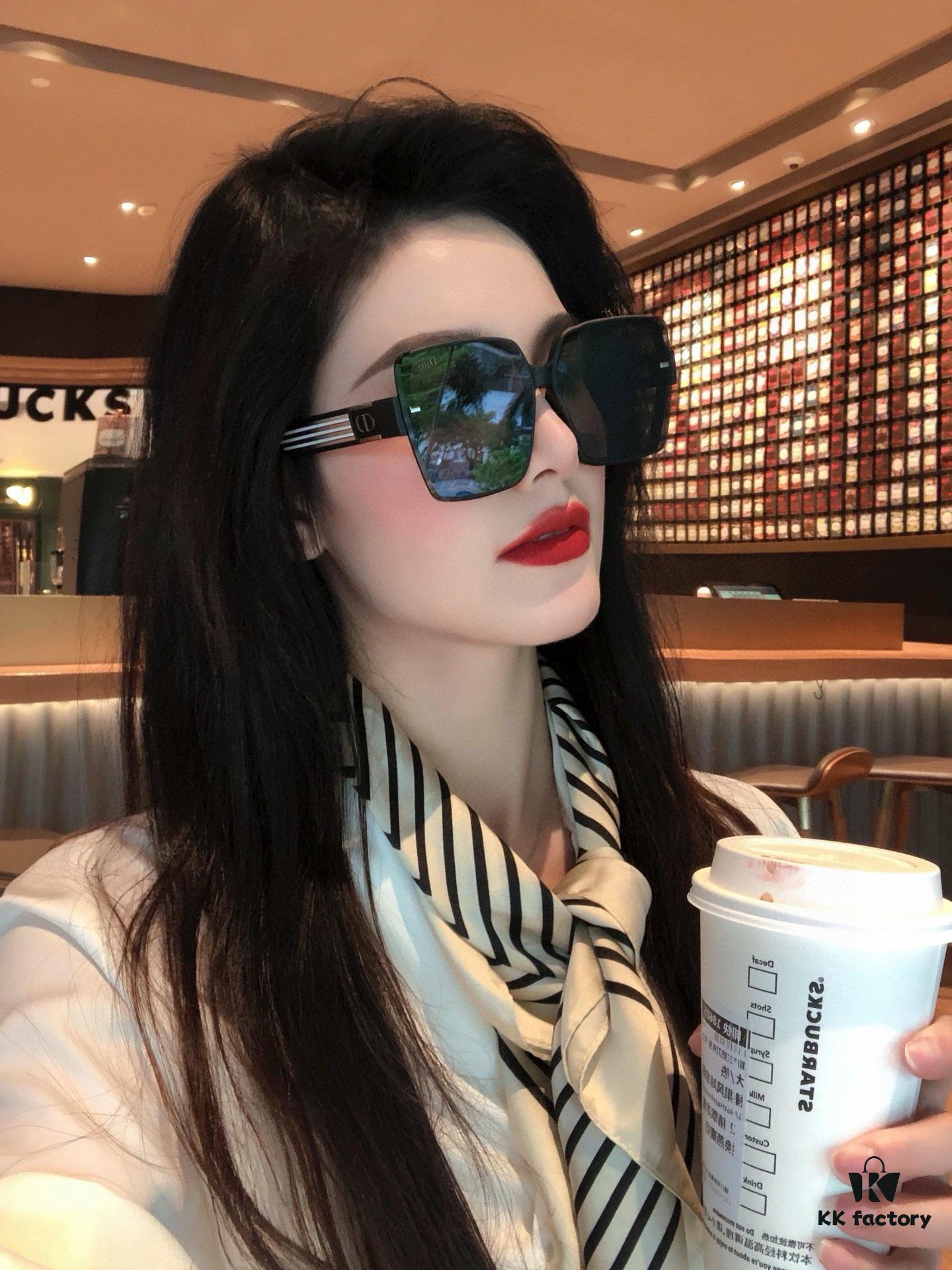 DIOR Sunglasses 2023 Spring New Arrival Fashion Square Polarized Sunglasses High-Quality Comfortable Fit Influencer Trendy Women's HD Nylon Sunglasses 🕶️ High-Quality TR Frame Model: CD7780