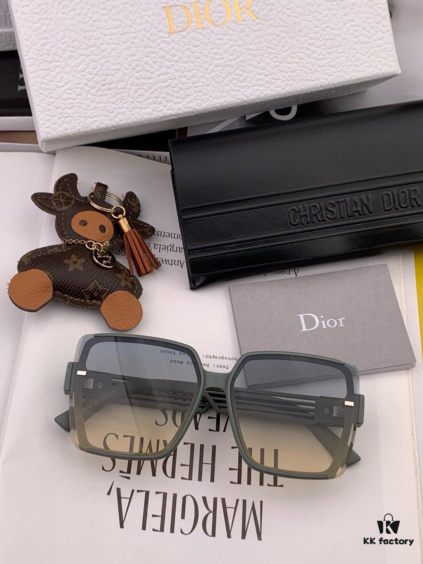 DIOR Sunglasses 2023 Spring New Arrival Fashion Square Polarized Sunglasses High-Quality Comfortable Fit Influencer Trendy Women's HD Nylon Sunglasses 🕶️ High-Quality TR Frame Model: CD7780