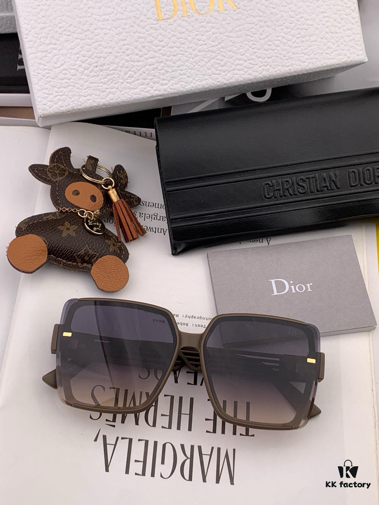 DIOR Sunglasses 2023 Spring New Arrival Fashion Square Polarized Sunglasses High-Quality Comfortable Fit Influencer Trendy Women's HD Nylon Sunglasses 🕶️ High-Quality TR Frame Model: CD7780