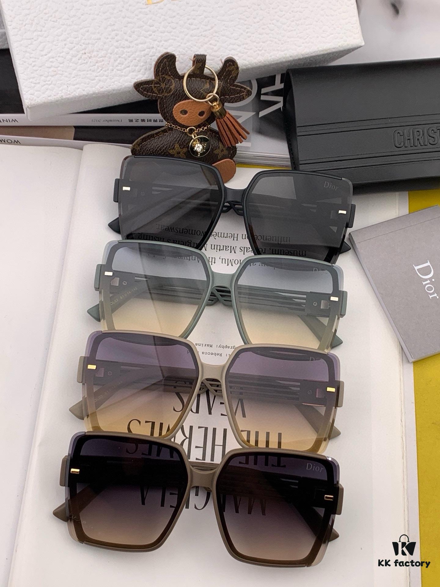 DIOR Sunglasses 2023 Spring New Arrival Fashion Square Polarized Sunglasses High-Quality Comfortable Fit Influencer Trendy Women's HD Nylon Sunglasses 🕶️ High-Quality TR Frame Model: CD7780