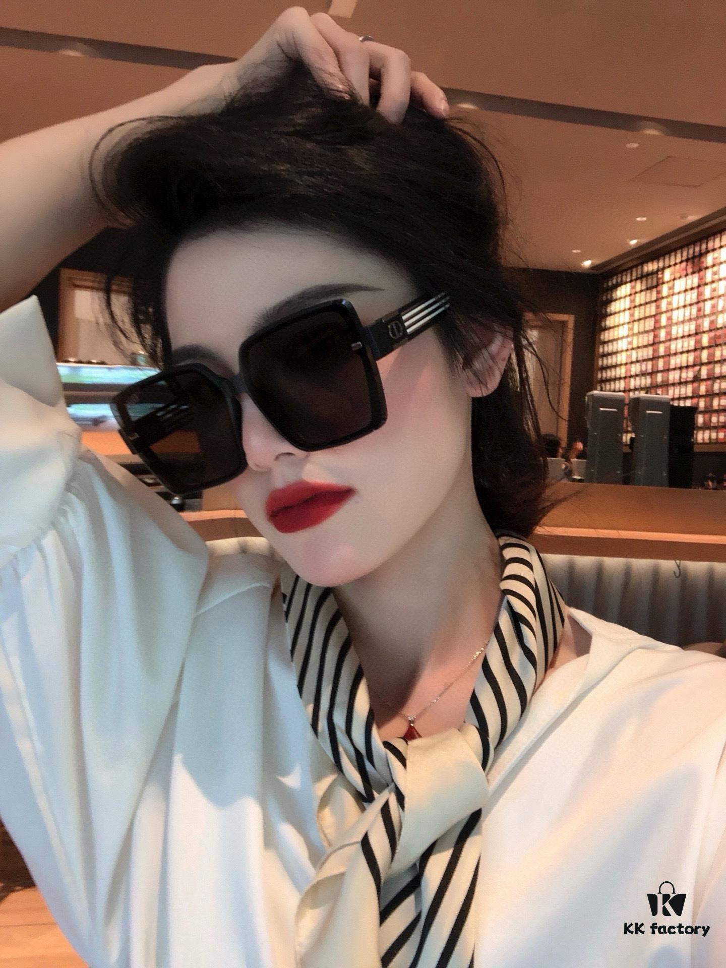 DIOR Sunglasses 2023 Spring New Arrival Fashion Square Polarized Sunglasses High-Quality Comfortable Wear Influencer Trendy Style Women's HD Nylon Sunglasses 🕶️ High-Quality TR Frame Model: CD7780