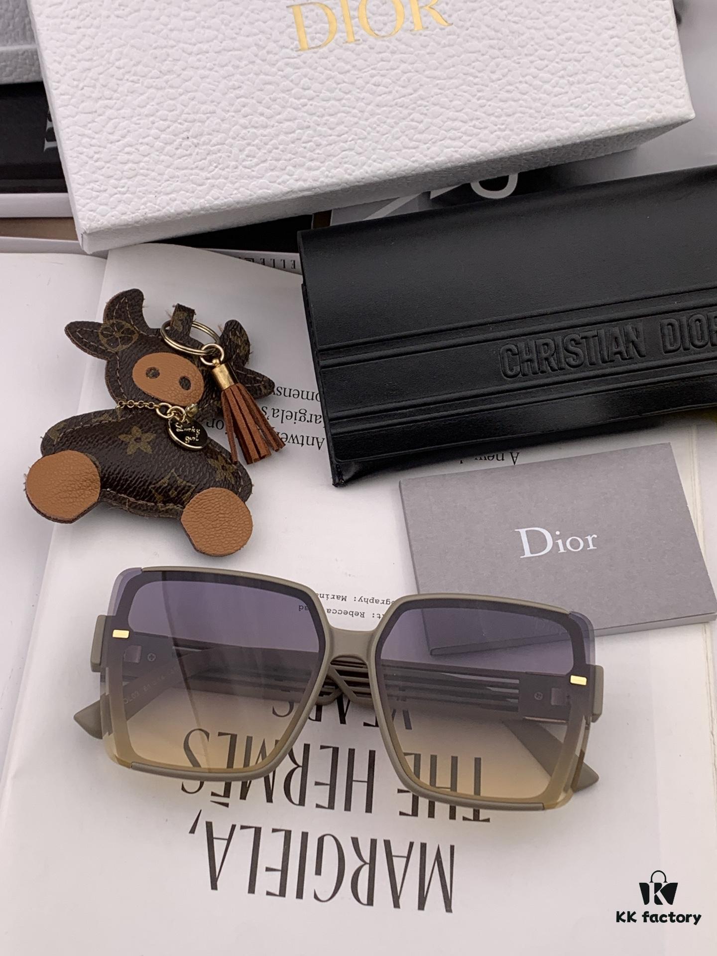 DIOR Sunglasses 2024 Spring New Arrival Trendy Fashion Square Polarized Sunglasses High-Quality Comfortable Wear Influencer Style Women's HD Nylon Sunglasses 🕶️ High-Quality TR Frame Model: CD7780