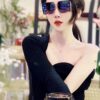 Dior Women's Sunglasses Summer New Arrival Stylish Oversized Frame Slimming Face UV Protection Sun Glasses