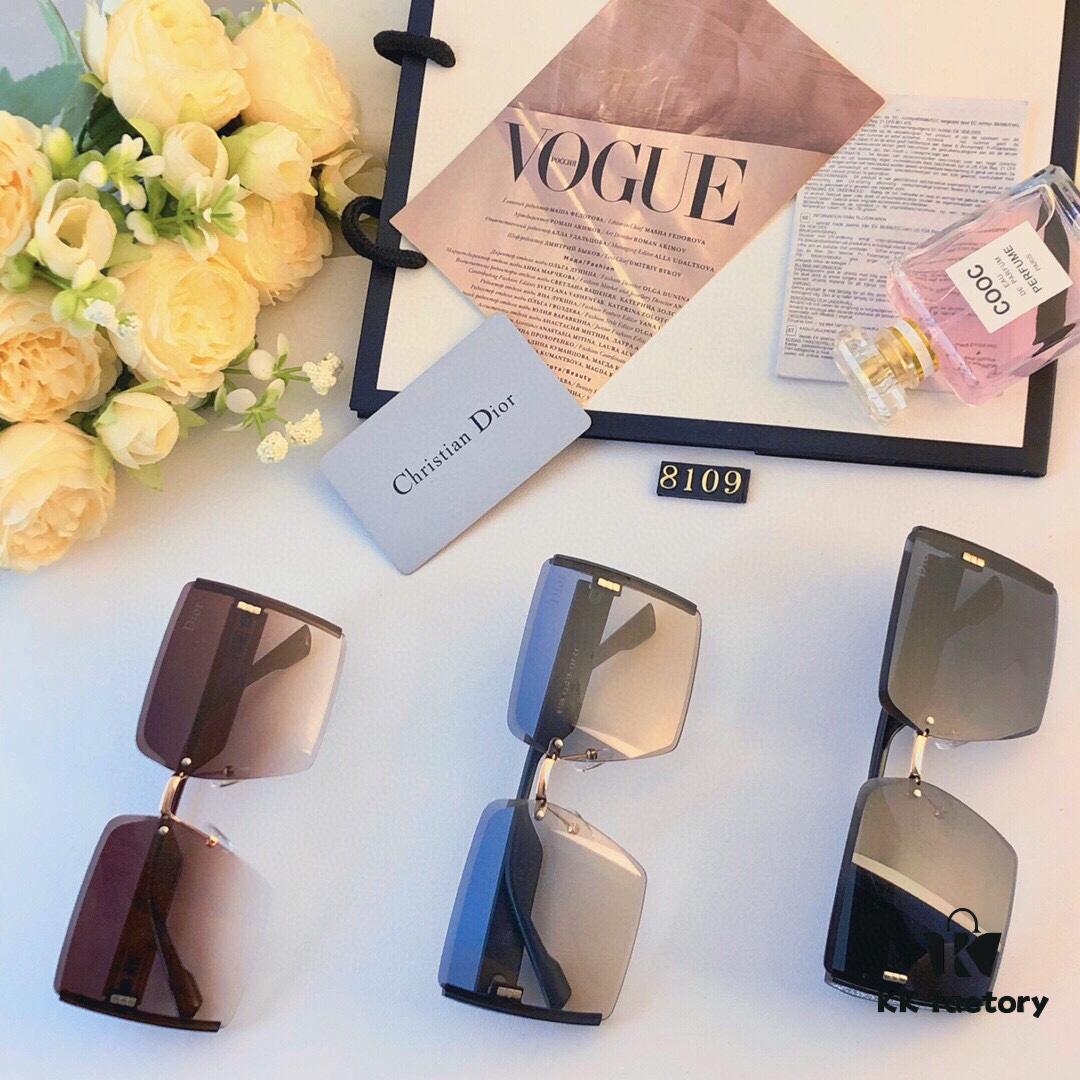 Dior Women's Sunglasses Summer New Arrival Stylish Oversized Frame Slimming Face UV Protection Sun Glasses