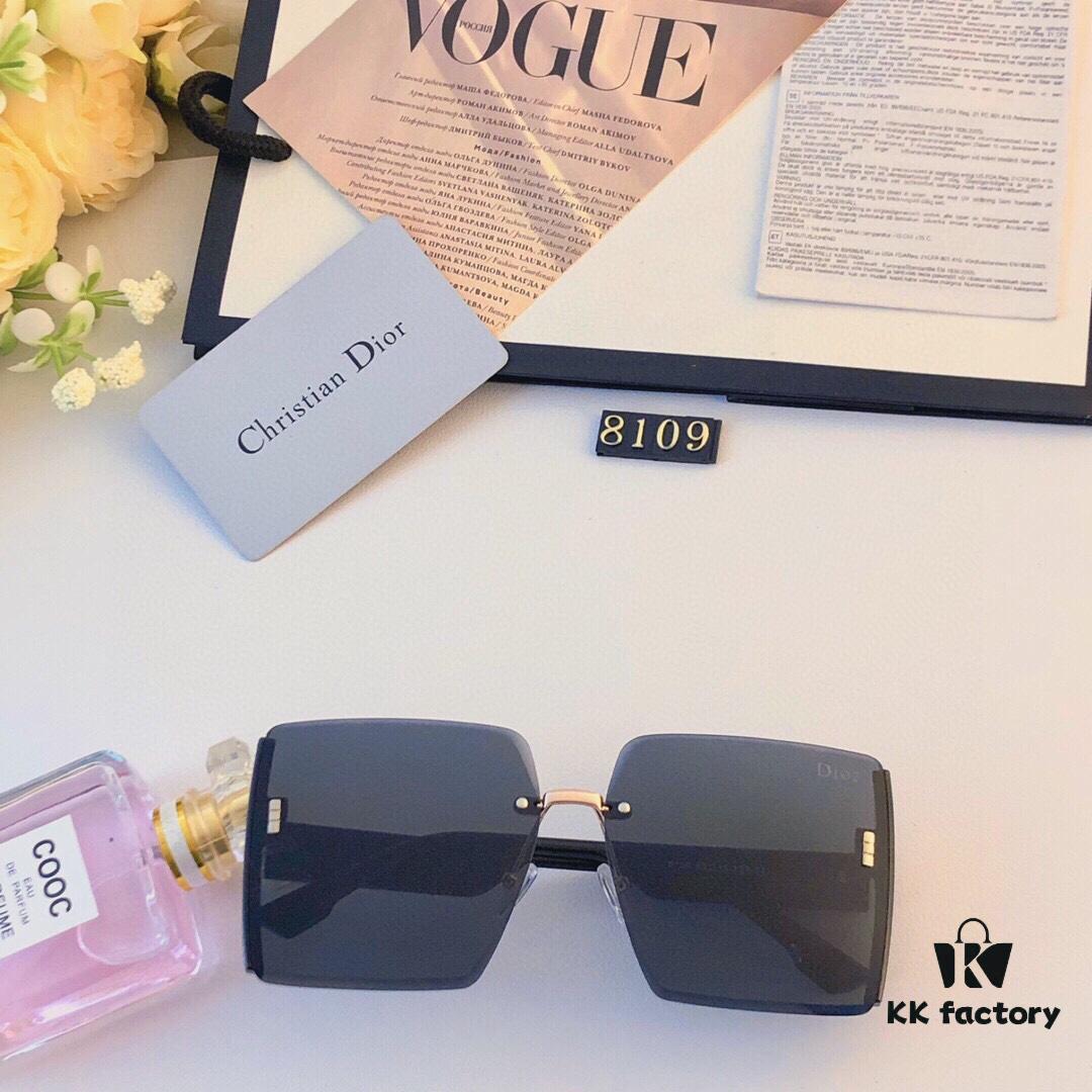 Dior Women's Sunglasses Summer New Arrival Stylish Oversized Frame Slimming Face UV Protection Sun Glasses