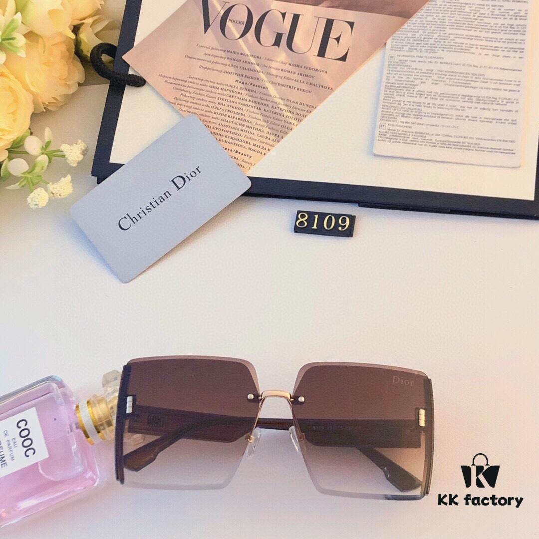 Dior Women's Sunglasses Summer New Arrival Stylish Oversized Frame Slimming Face UV Protection Sun Glasses