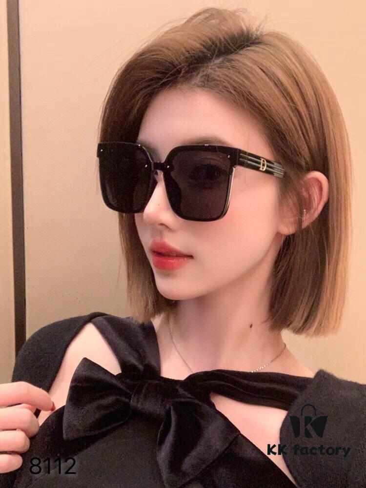Dior Sunglasses for Large Faces, Slimming and Fashionable, Influencer Streetwear Style, UV Protection for Driving and Cycling