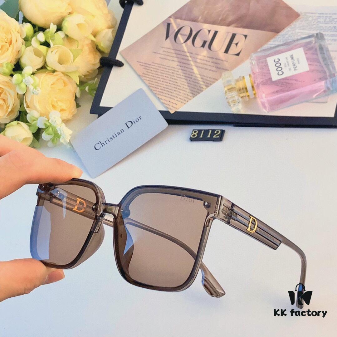 Dior Sunglasses for Large Faces, Slimming and Fashionable, Influencer Streetwear Style, UV Protection for Driving and Cycling