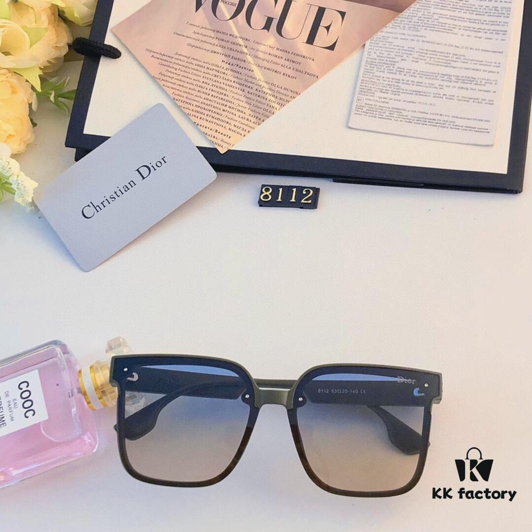 Dior Sunglasses for Large Faces, Slimming and Fashionable, Influencer Streetwear Style, UV Protection for Driving and Cycling
