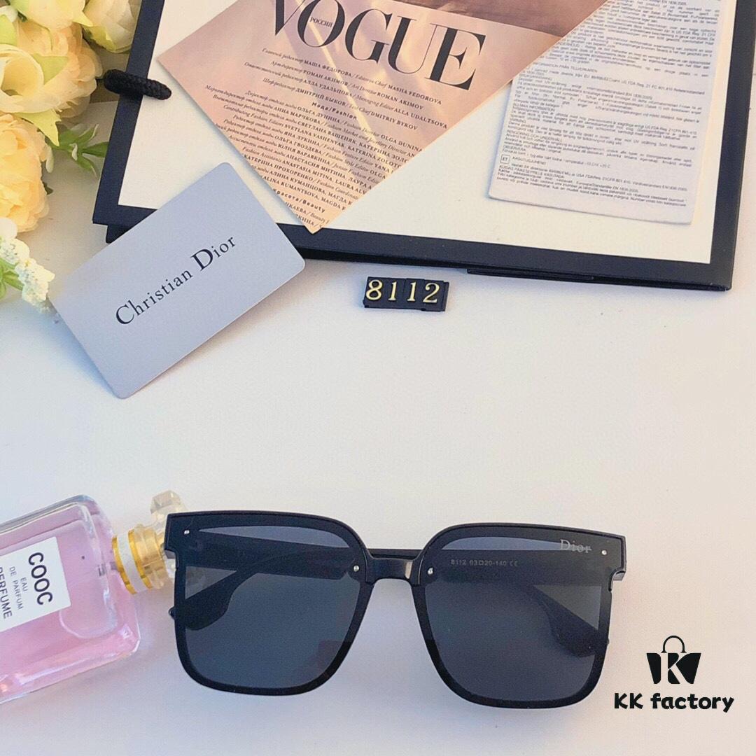 Dior Sunglasses for Large Faces, Slimming and Fashionable, Influencer Streetwear Style, UV Protection for Driving and Cycling