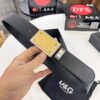 D&G Original Leather Belt - Hong Kong Duty-Free Gift Box (NXP Tag with Authentic Website Verification, Genuine Anti-Counterfeit Chip)
