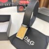 D&G Original Leather Belt - Hong Kong Duty-Free Gift Box (NXP Tag with Authentic Website Verification, Genuine Anti-Counterfeit Chip)