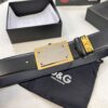 D&G Original Belt, Hong Kong Duty-Free Gift Box 🎁 (NXP Tag with Authentic Website Verification, Genuine Anti-Counterfeit Chip)