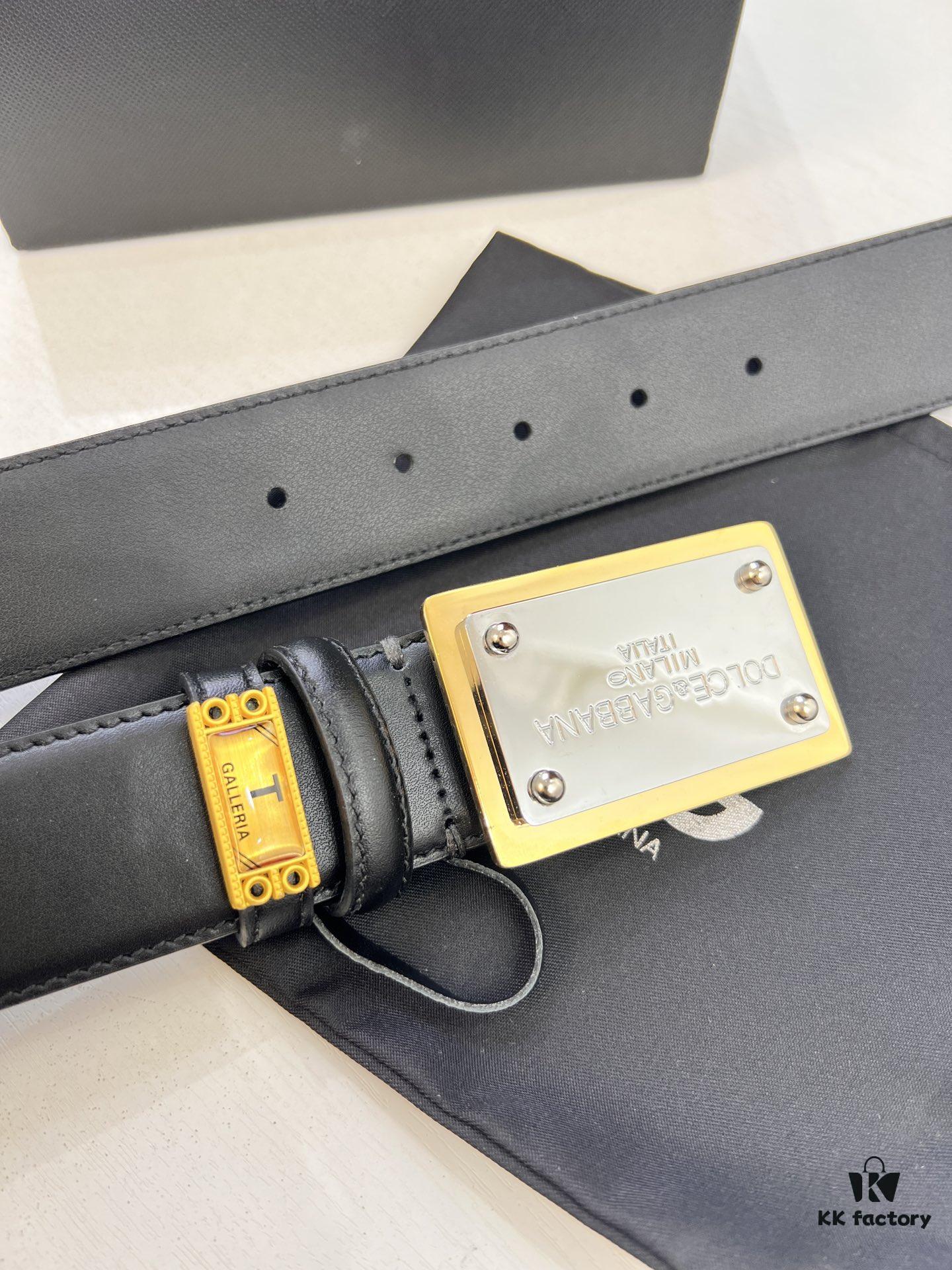 D&G Original Belt, Hong Kong Duty-Free Gift Box 🎁 (NXP Tag with Authentic Website Verification, Genuine Anti-Counterfeit Chip)