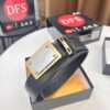 D&G Original Belt Hong Kong Duty-Free Gift Box (NXP Tag with Verifiable Official Website Anti-Counterfeit Chip) Genuine Mold Stainless Steel Logo Buckle Top-Grade Leather Italian Imported Cross-Grain Calfskin Fashion Runway Style 3.8cm Width