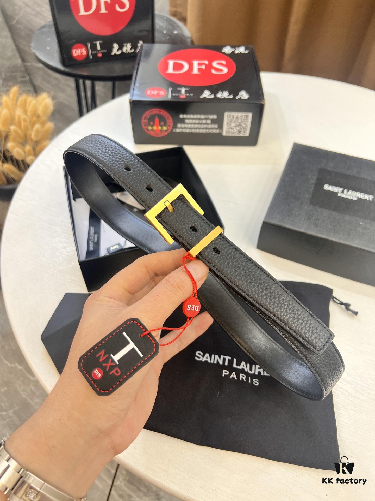 Top Women's Leather Belt, Hong Kong Duty-Free Gift Box (NXP Tag with Online Verification, Authentic Anti-Counterfeit Chip)