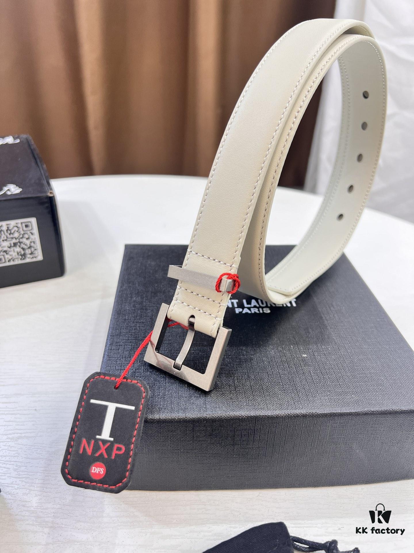 Top Women's Leather Belt, Hong Kong Duty-Free Gift Box (NXP Tag with Authenticity Chip, Official Anti-Counterfeit Verification)