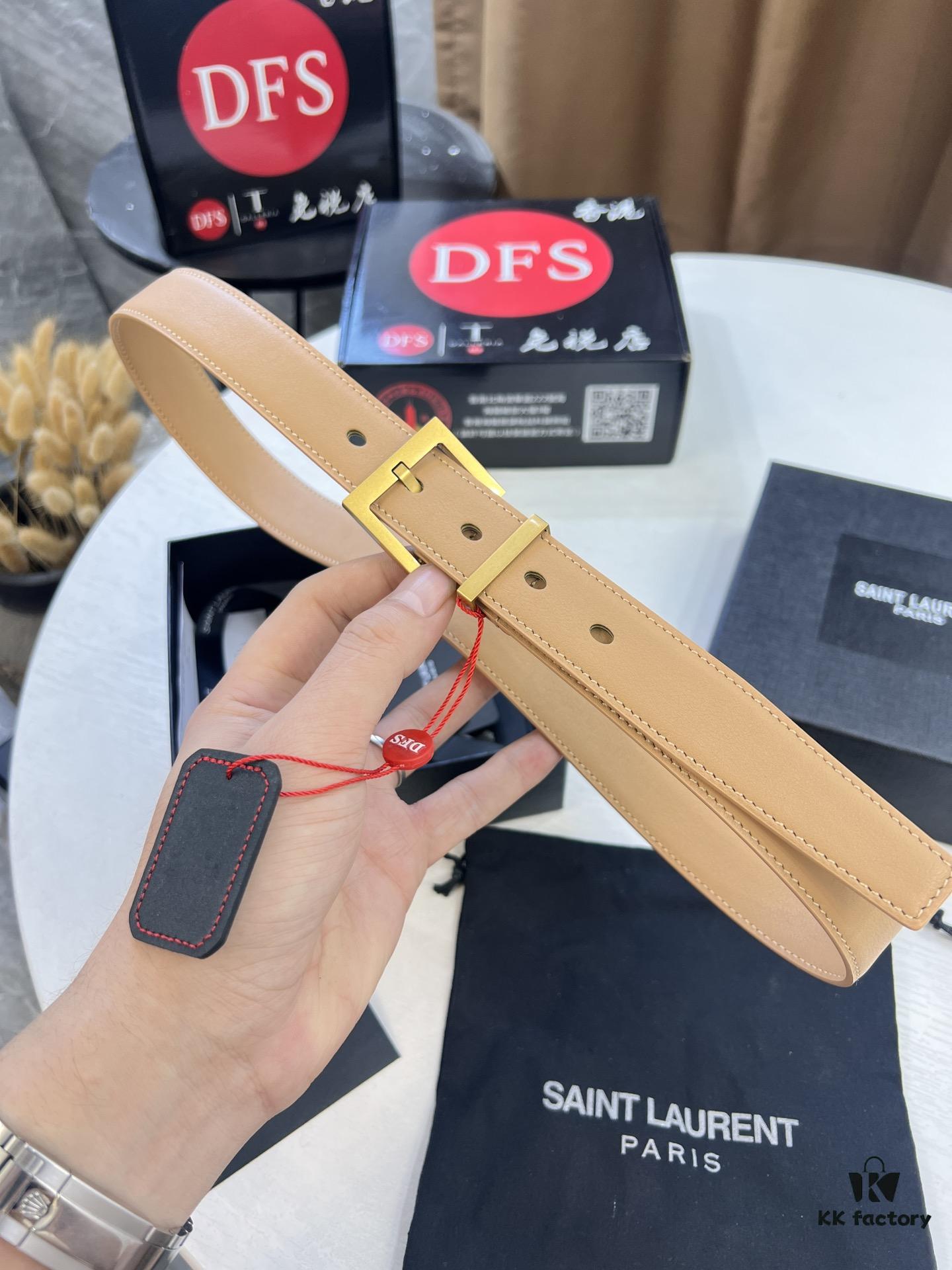 Top Women's Leather Belt, Hong Kong Duty-Free Gift Box (NXP Hangtag with Authenticity Chip, Official Anti-Counterfeit Verification)