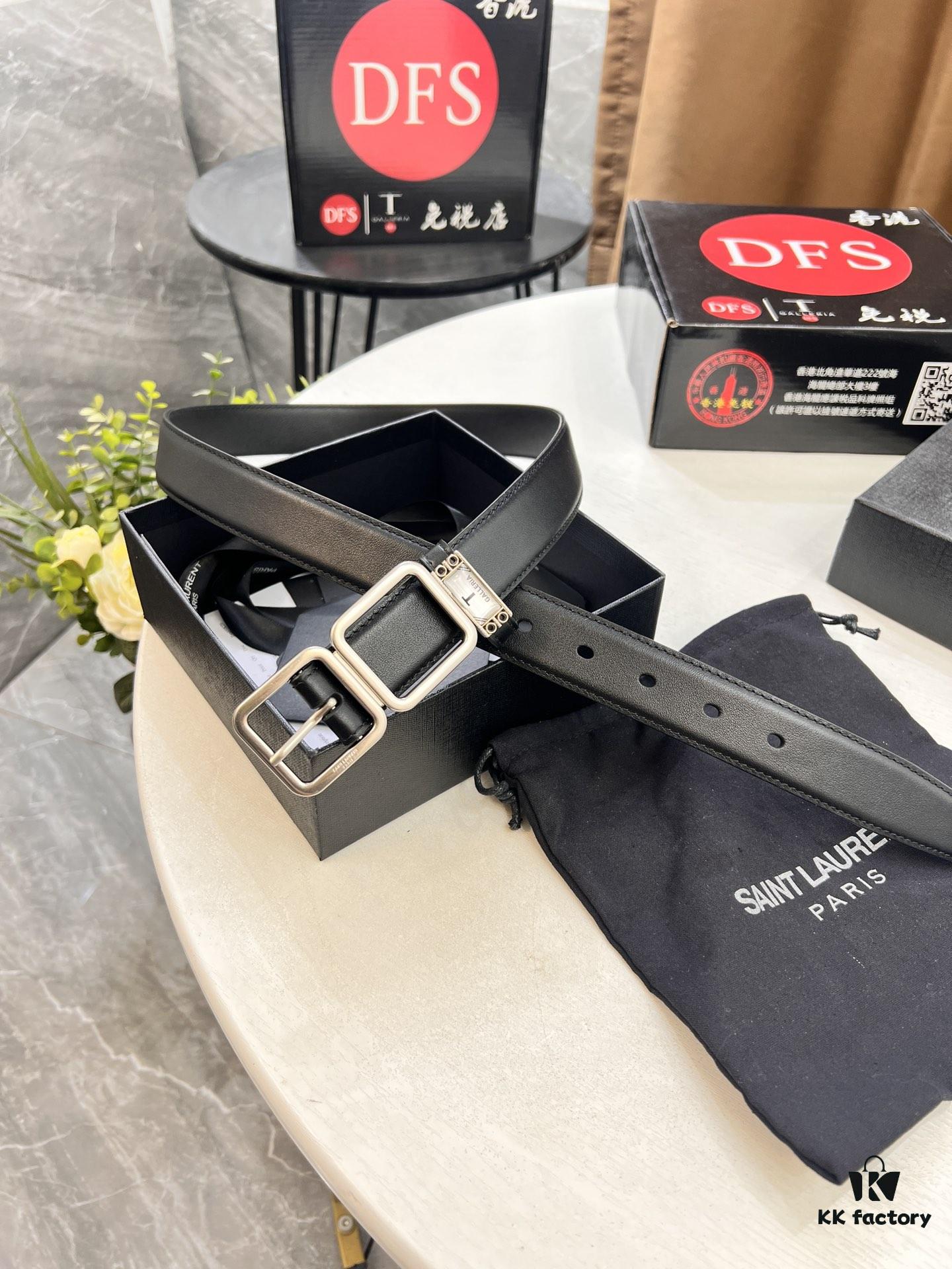 Top Women's Leather Belt, Hong Kong Duty-Free Gift Box (NXP Tag with Website-Verifiable Genuine Anti-Counterfeit Chip)