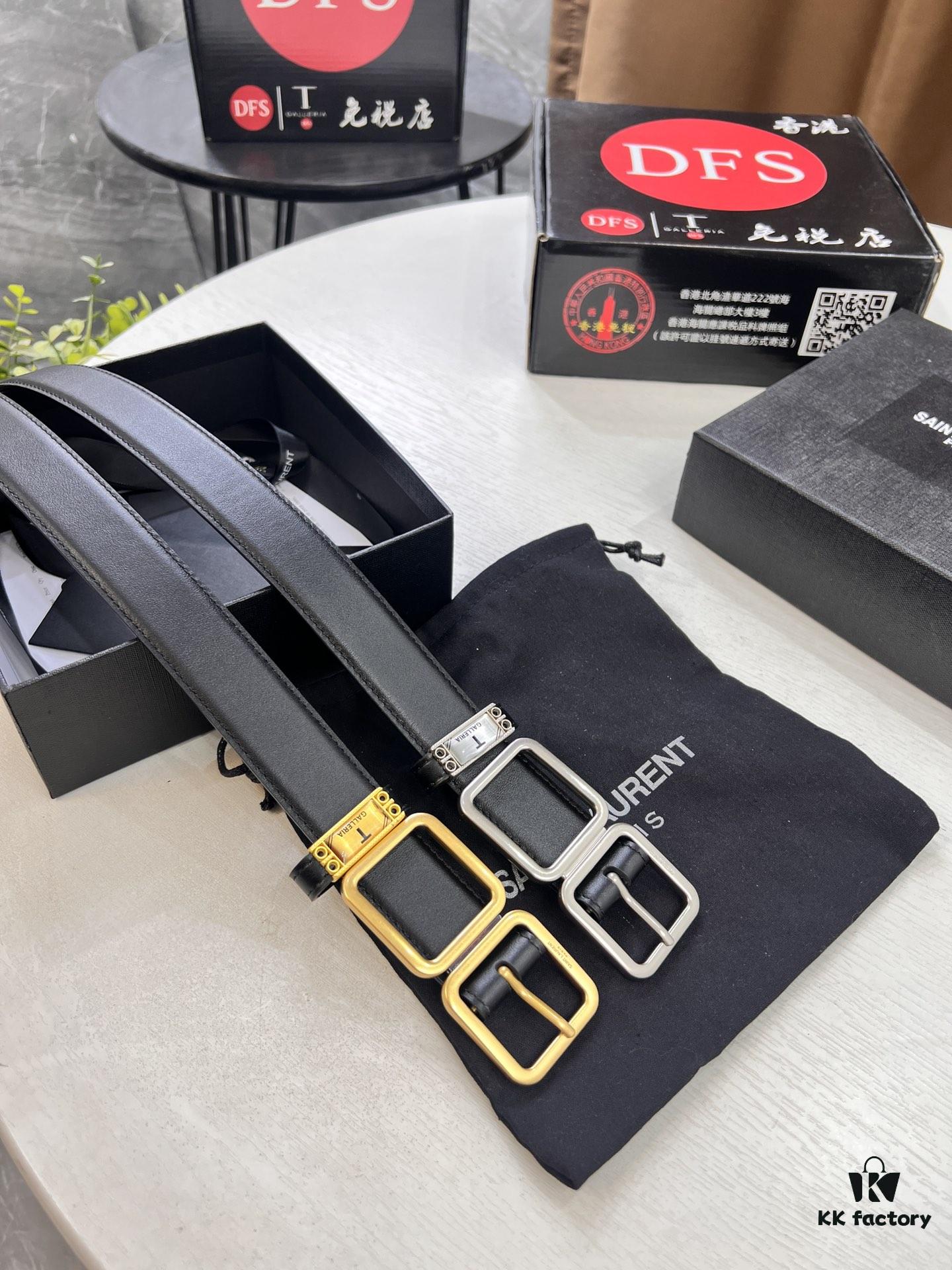 Top Women's Leather Belt, Hong Kong Duty-Free Gift Box (NXP Tag with Website-Verifiable Genuine Anti-Counterfeit Chip)