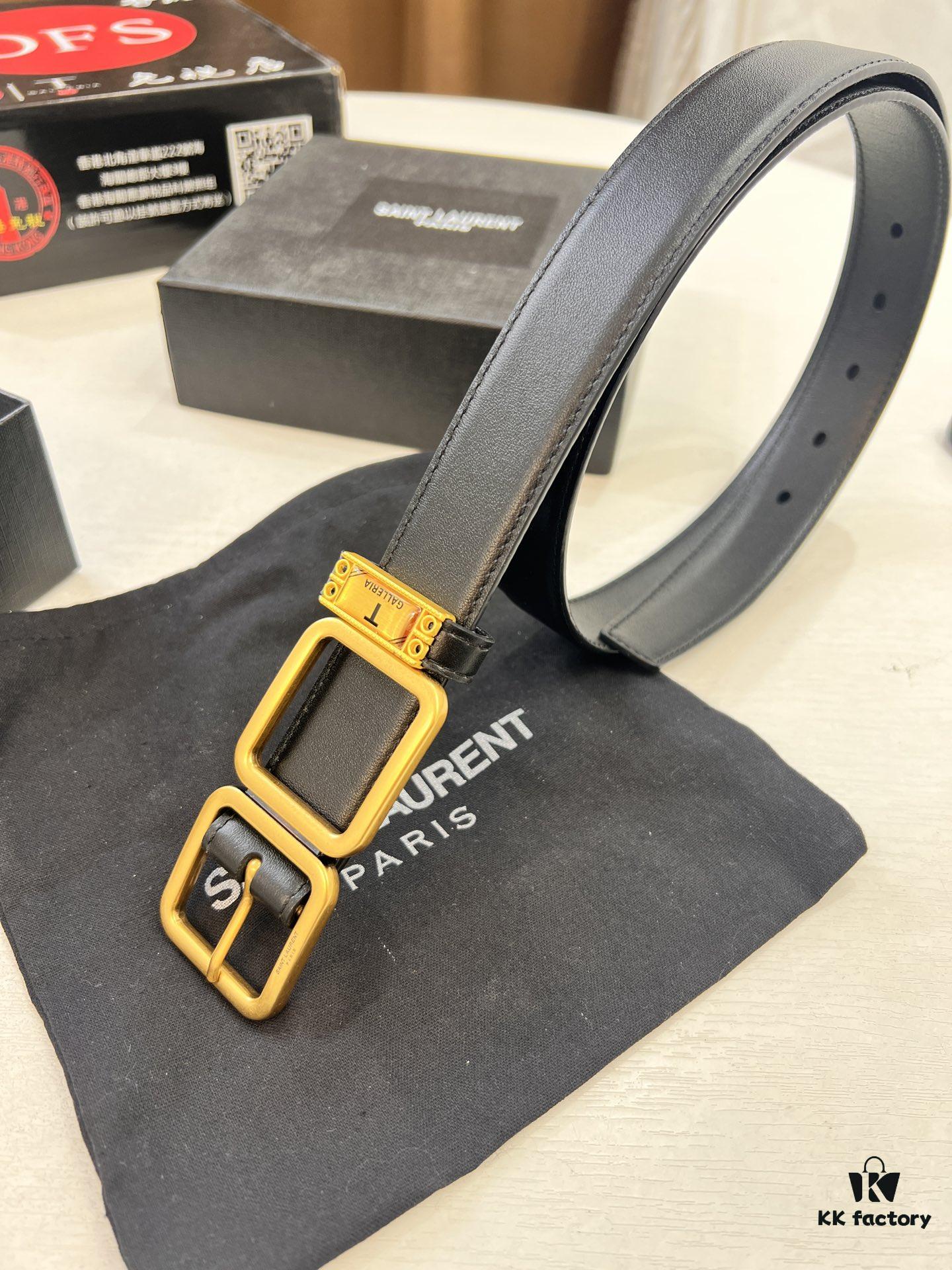 Top Women's Leather Belt, Hong Kong Duty-Free Gift Box 🎁 (NXP Hangtag with Authenticity Chip, Official Anti-Counterfeit Verification)