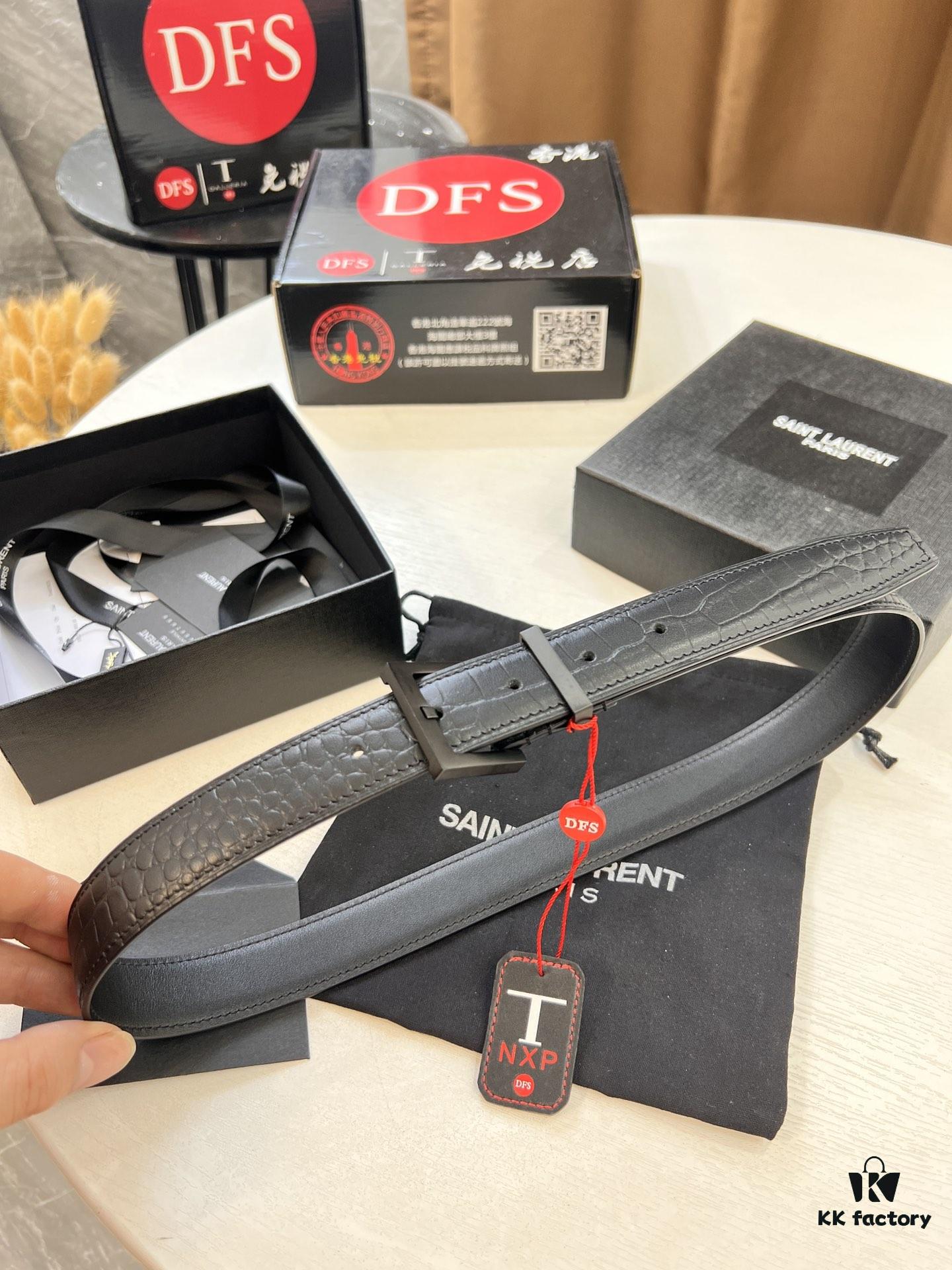 Top Women's Leather Belt, Hong Kong Duty-Free T Gift Box 🎁 (NXP Hangtag with Authenticity Chip, Official Website Verifiable)