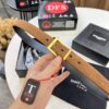 Top Women's Leather Belt, Hong Kong Duty-Free Gift Box (NXP Tag with Official Website Authentication, Genuine Anti-Counterfeit Chip)
