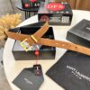 Top Women's Leather Belt, Hong Kong Duty-Free Gift Box (NXP Tag with Official Website Authentication, Genuine Anti-Counterfeit Chip)