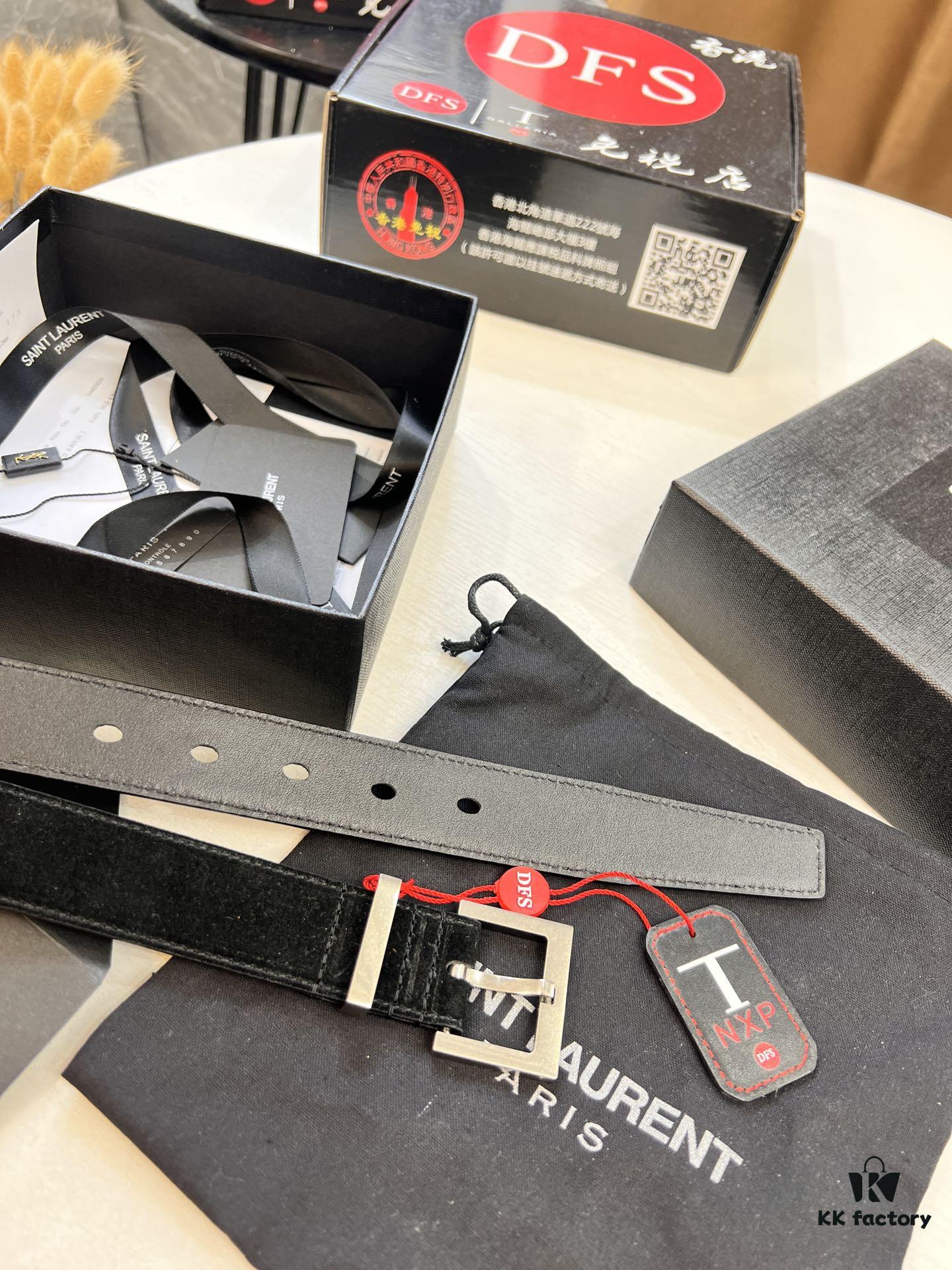 Top Women's Leather Belt, Hong Kong Duty-Free T Gift Box 🎁 (NXP Tag with Authentic Website Verification, Genuine Anti-Counterfeit Chip)