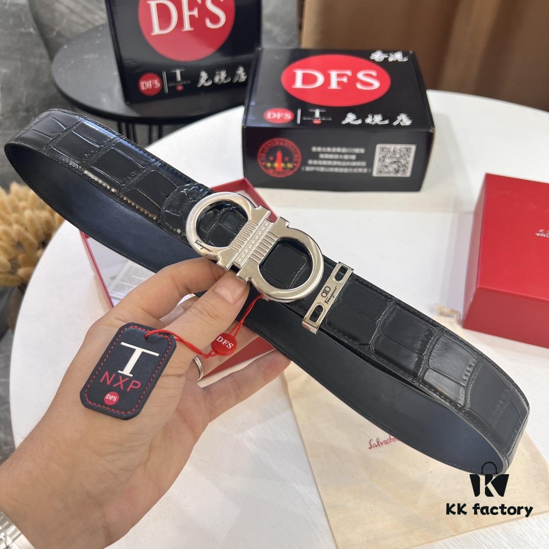 Top-tier Belt, Hong Kong Duty-Free T Gift Box, Anti-Counterfeit QR Code Authentication, Hong Kong SAR Address, New 8-Shaped Genuine Hardware, Precision Polished, Authentic Molded Logo with Stamp, New Hot Product🔥 Ferragamo