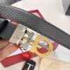 Salvatore Ferragamo Men's Belt, Genuine Full-Grain Calfskin, Reversible Design, 3.5cm Width, New Minimalist Steel Hardware, Adjustable Length