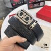 Top-tier Salvatore Ferragamo Men's Leather Belt, Authentic Hong Kong Duty-Free Gift Box, 8-Shape Original Hardware, Imported Calfskin with Embossed Logo, NFC Chip NXP, 3.8cm Width, Customizable Length