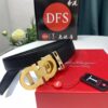 Arrival 🎺🎺 Authentic Photography, Ferragamo Automatic Series Men's Belt, ZP Mould Made, 8-Shaped Woven Inner Steel Hardware, Business Belt, Imported Top-Grade Calfskin with Ferragamo 8-Pattern Buckle, Self-Adjusting Teeth, 3.5 cm Width